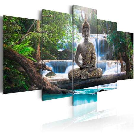 Tablou Buddha And Waterfall-01