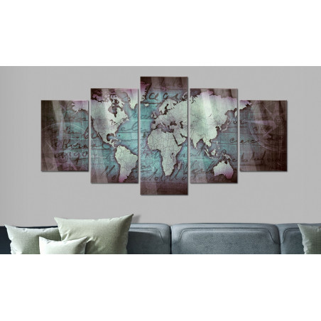 Imagine Pe Sticlă Acrilică Acrylic Prints – Bronze Map Ii-01