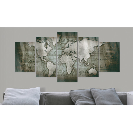 Imagine Pe Sticlă Acrilică Acrylic Prints – Bronze Map Iii-01