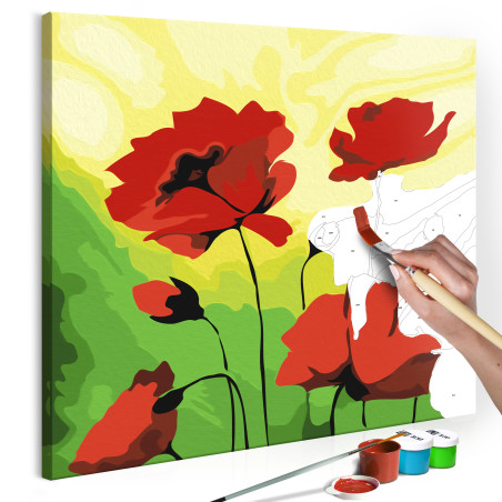 Pictatul Pentru Recreere Poppies 45 cm x 45 cm-01