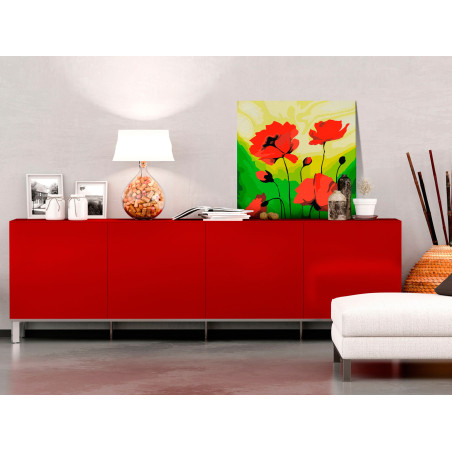 Pictatul Pentru Recreere Poppies 45 cm x 45 cm-01