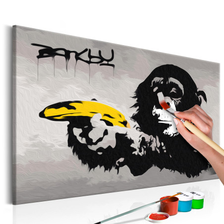 Pictatul Pentru Recreere Monkey (Banksy Street Art Graffiti)-01