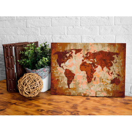 Pictatul Pentru Recreere World Map (Earth Colours)-01