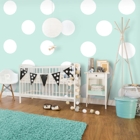 Fototapet Sky Blue Dots-01