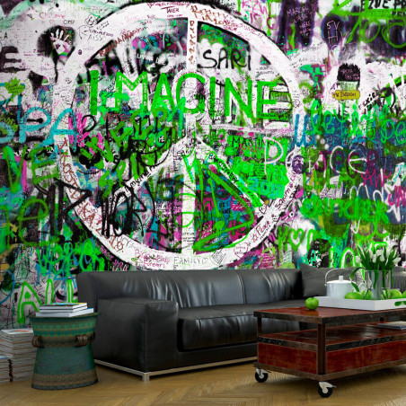 Fototapet Green Graffiti-01