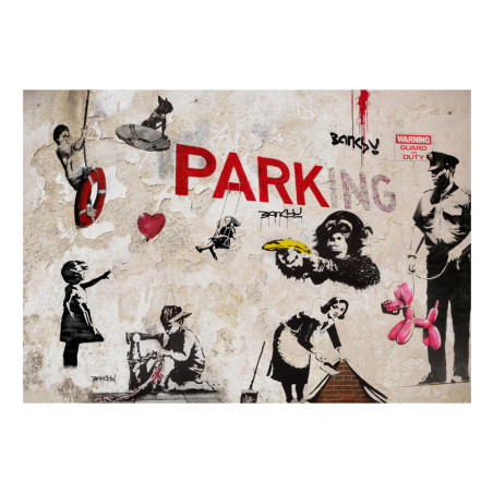 Fototapet [Banksy] Graffiti Collage-01