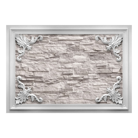 Fototapet Brick In The Frame (Beige)-01