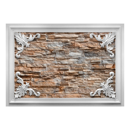 Fototapet Brick In The Frame (Brown)-01