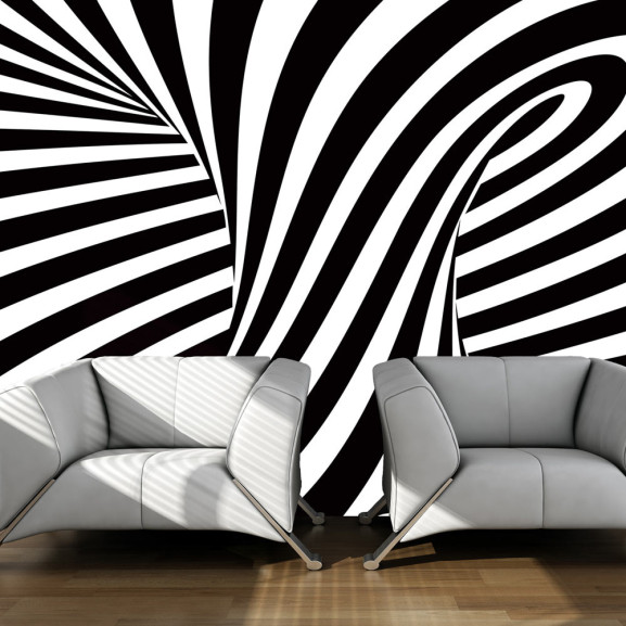 Fototapet Optical Art: Black And White