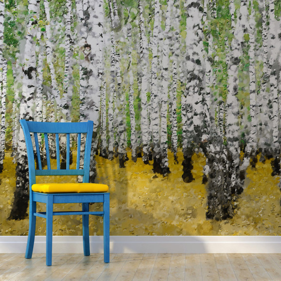 Fototapet In Birch Grove...