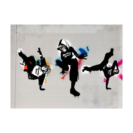 Fototapet Monkey Dance Street Art-01