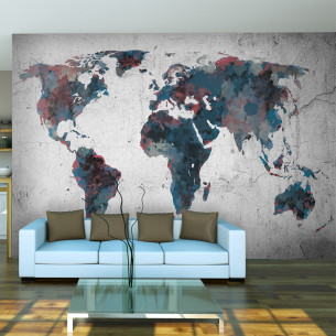 Fototapet World Map On The...