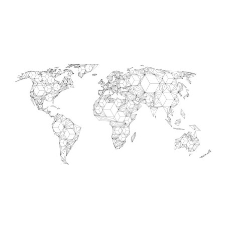 Fototapet Map Of The World White Solids-01