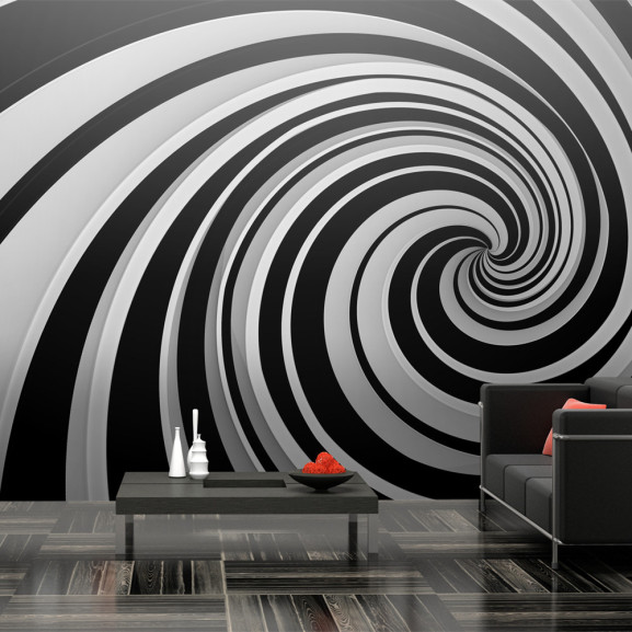 Fototapet Xxl Black And White Swirl