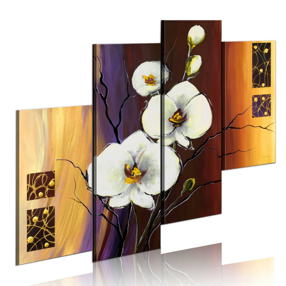 Tablou Pictat Manual White Orchid