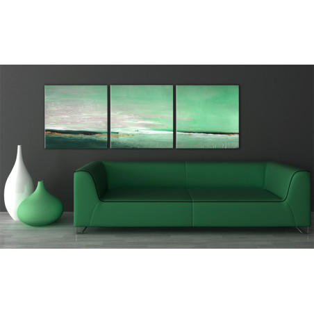 Tablou Pictat Manual Sea-Green Coast-01