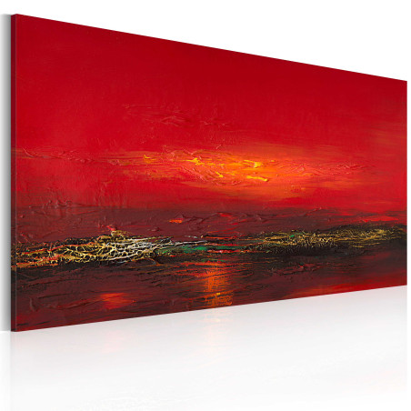 Tablou Pictat Manual Red Sunset Over The Sea-01